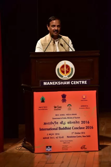 Tiến Sĩ Mahesh Sharma, Bộ Trưởng Bộ Du Lịch và Văn Hóa Ấn Độ phát biểu.