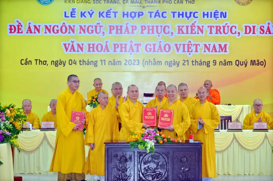 Ban Văn hóa Trung ương ký kết hợp với BTS Phật giáo 10 tỉnh thành Tây Nam Bộ