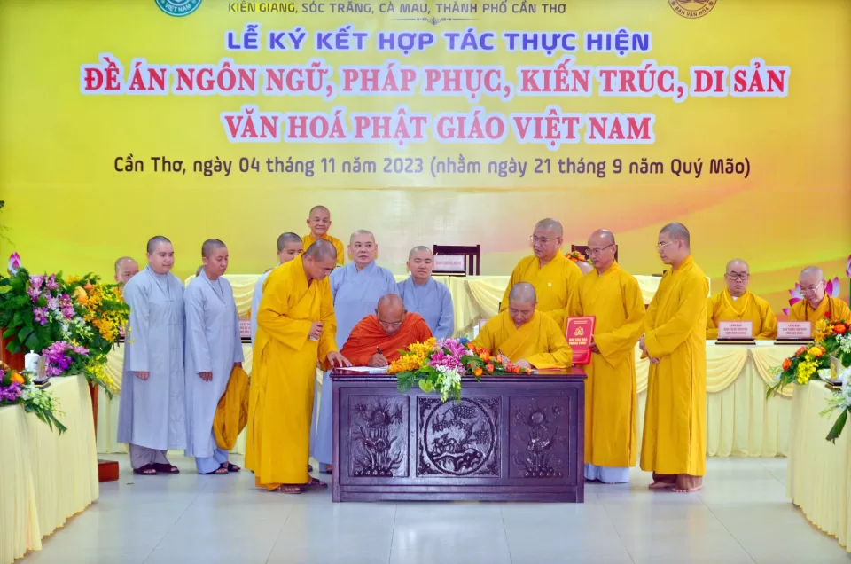 Ban Văn hóa Trung ương ký kết hợp với BTS Phật giáo 10 tỉnh thành Tây Nam Bộ