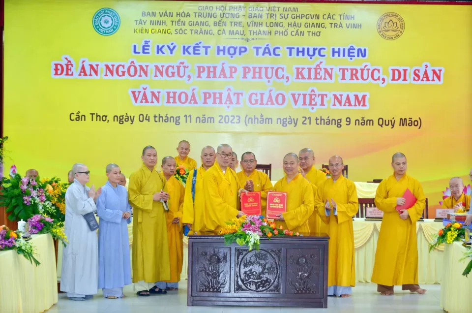 Ban Văn hóa Trung ương ký kết hợp với BTS Phật giáo 10 tỉnh thành Tây Nam Bộ
