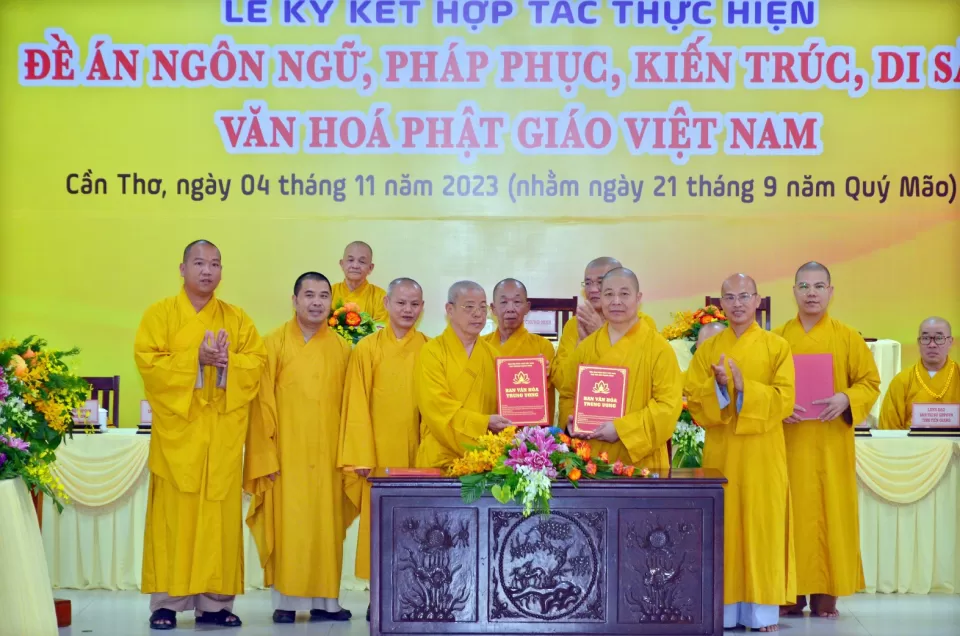 Ban Văn hóa Trung ương ký kết hợp với BTS Phật giáo 10 tỉnh thành Tây Nam Bộ