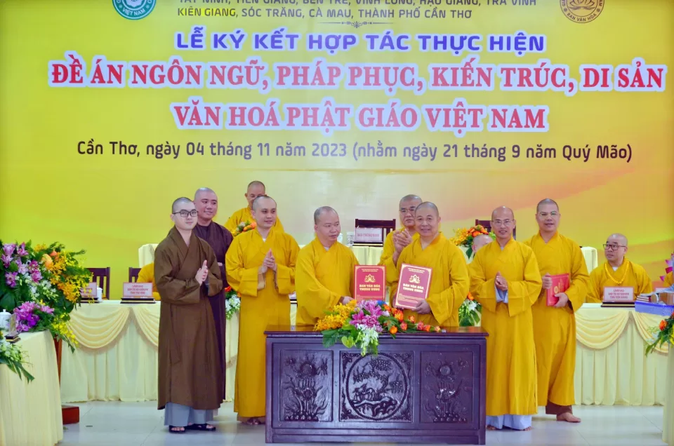 Ban Văn hóa Trung ương ký kết hợp với BTS Phật giáo 10 tỉnh thành Tây Nam Bộ