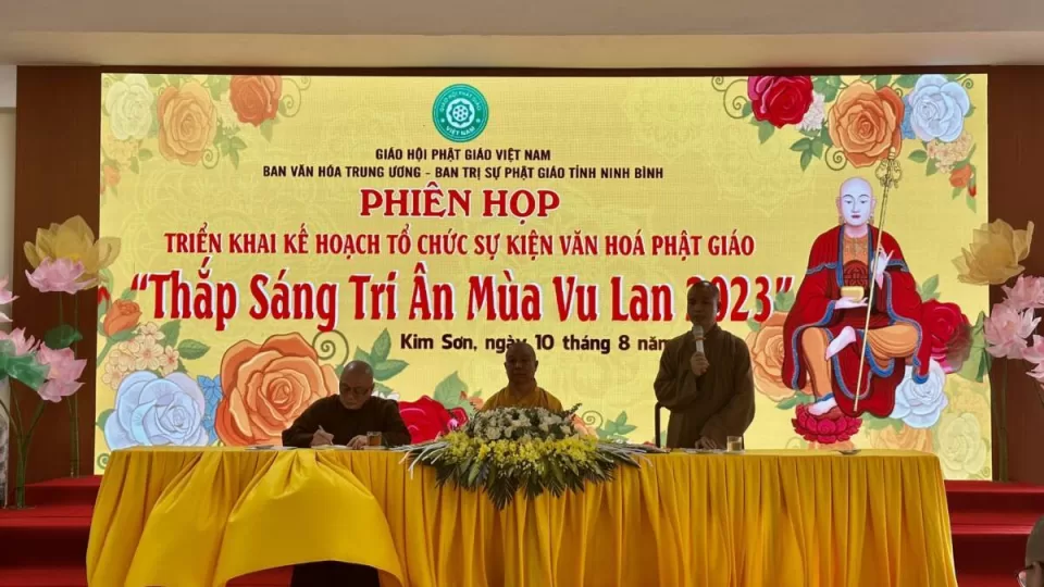 Họp triển khai kế hoạch tổ chức sự kiện văn hóa Phật giáo “Thắp Sáng Tri ân Mùa Vu Lan 2023”