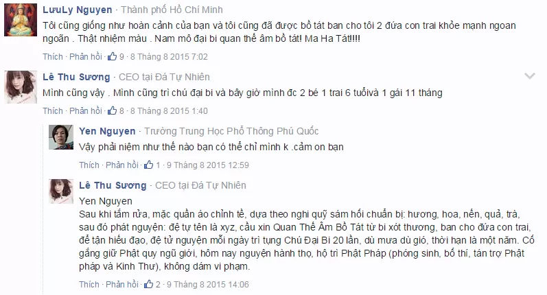 Linh ứng Chú Đại Bi trong việc cầu sinh con