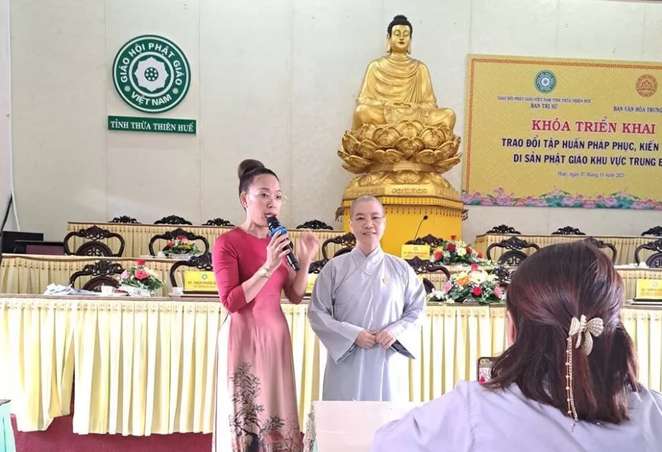 TT. Huế: Ban Văn hoá TƯ triển khai trao đổi tập huấn Pháp phục, kiến trúc, Di sản Phật giáo các tỉnh thành khu vực Trung bộ