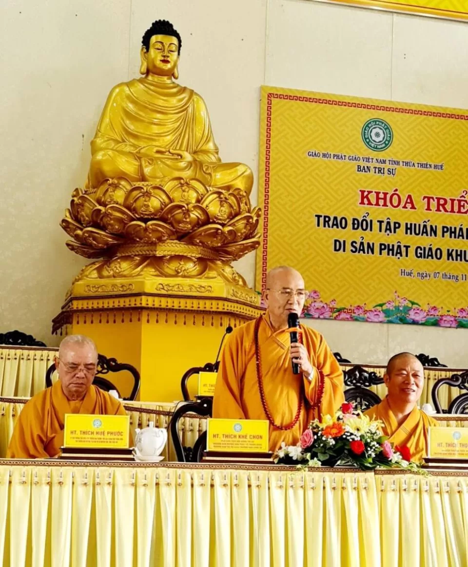 TT. Huế: Ban Văn hoá TƯ triển khai trao đổi tập huấn Pháp phục, kiến trúc, Di sản Phật giáo các tỉnh thành khu vực Trung bộ