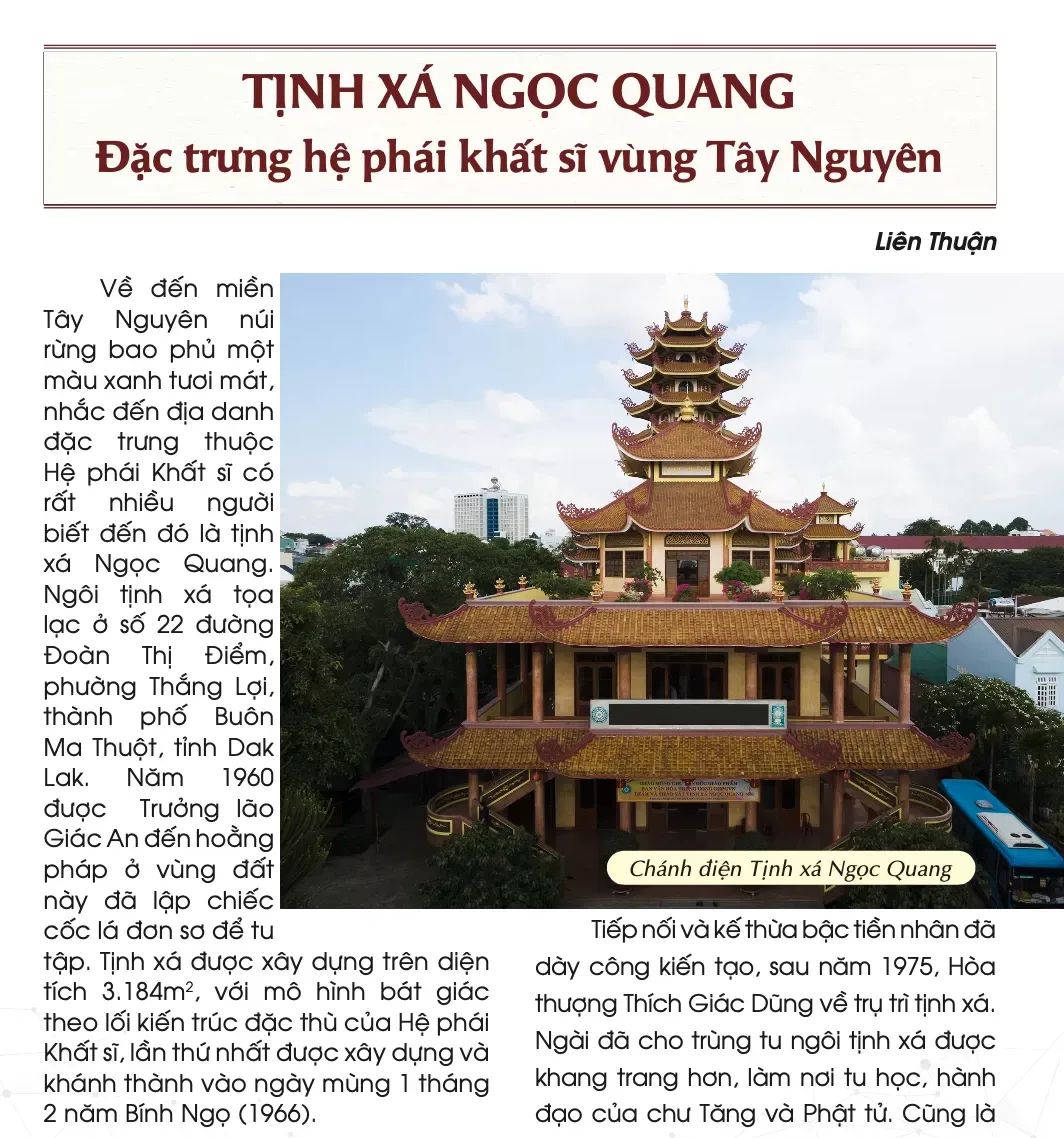 Tịnh xá Ngọc Quang - Đặc trưng hệ phái Khất sĩ vùng Tây Nguyên